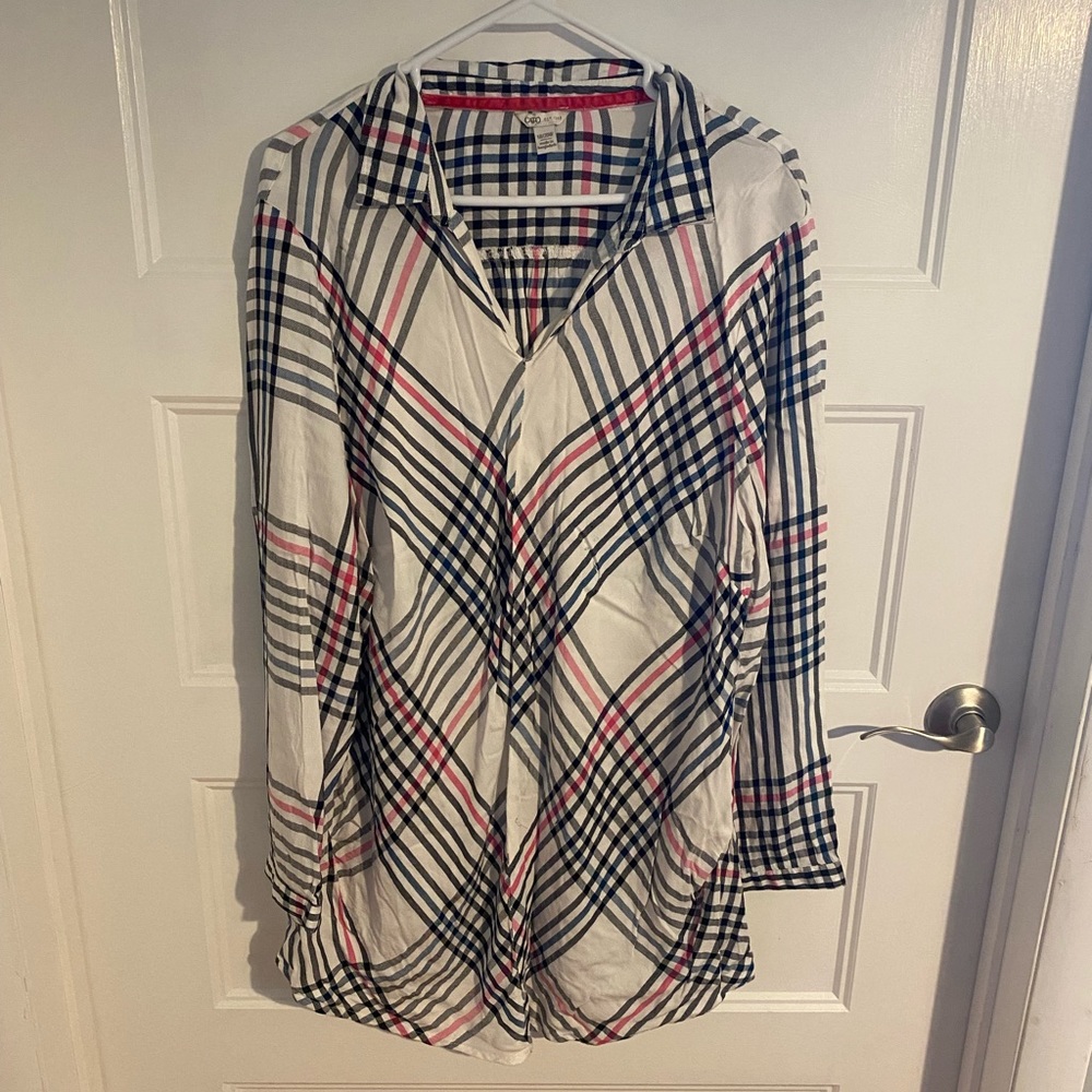 Cato Tunic V neck long sleeve